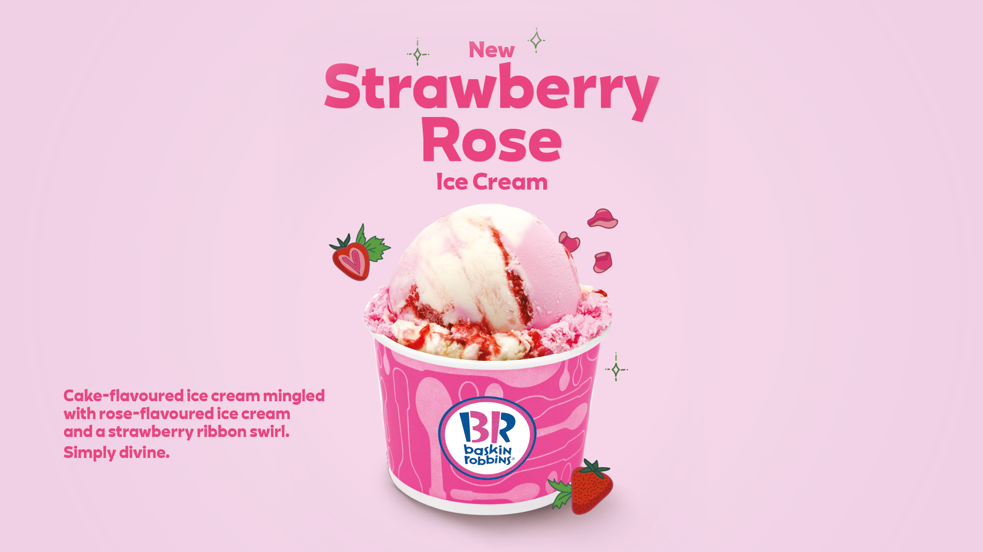 Baskin Robbins Flavour of the month - Strawberry Rose